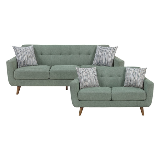 9149GRN*2L 2pc Set: 86'' Sofa, Love Seat - 9149GRN*2L