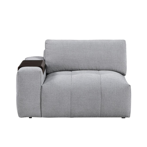 9155GY-1L Left Side Chair with one Arm - 9155GY-1L