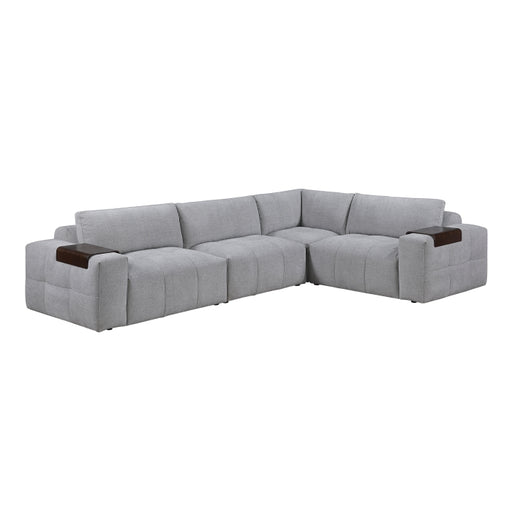 9155GY*41L1R (4)4-Piece Modular Sectional - 9155GY*41L1R
