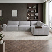9155GY*41L1R (4)4-Piece Modular Sectional - 9155GY*41L1R