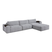 9155GY*41L1ROT (4)4-Piece Modular Sectional with Ottoman - 9155GY*41L1ROT