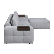 9155GY*41L1ROT (4)4-Piece Modular Sectional with Ottoman - 9155GY*41L1ROT