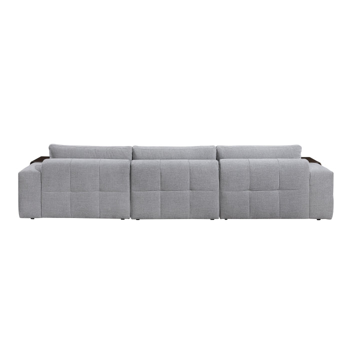 9155GY*41L1ROT (4)4-Piece Modular Sectional with Ottoman - 9155GY*41L1ROT