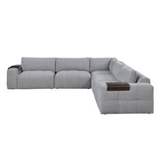 9155GY*51L1R (5)5-Piece Modular Sectional - 9155GY*51L1R