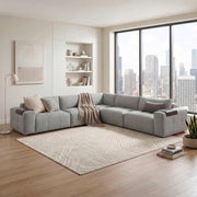 9155GY*51L1R (5)5-Piece Modular Sectional - 9155GY*51L1R