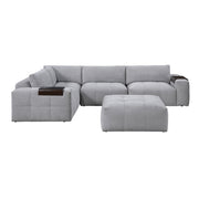 9155GY*51L1ROT (5)5-Piece Modular Sectional with Ottoman - 9155GY*51L1ROT
