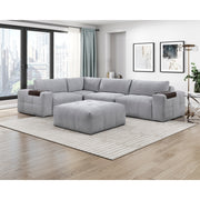 9155GY*51L1ROT (5)5-Piece Modular Sectional with Ottoman - 9155GY*51L1ROT