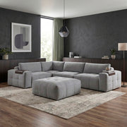 9155GY*51L1ROT (5)5-Piece Modular Sectional with Ottoman - 9155GY*51L1ROT