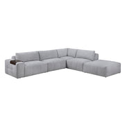 9155GY*51LOT (5)5-Piece Modular Sectional with Ottoman - 9155GY*51LOT