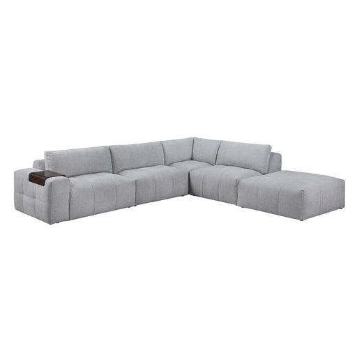 9155GY*51LOT (5)5-Piece Modular Sectional with Ottoman - 9155GY*51LOT