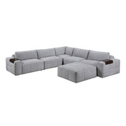 9155GY*61L1ROT (6)6-Piece Modular Sectional with Ottoman - 9155GY*61L1ROT