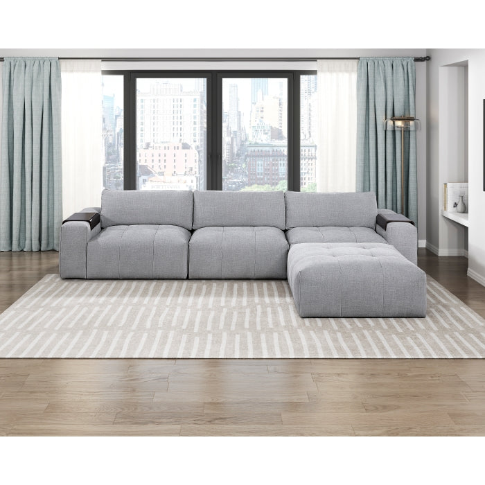 9155GY-OT Ottoman with Caster - 9155GY-OT