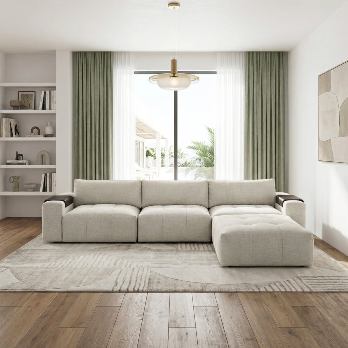 9155TP*41L1ROT (4)4-Piece Modular Sectional with Ottoman - 9155TP*41L1ROT