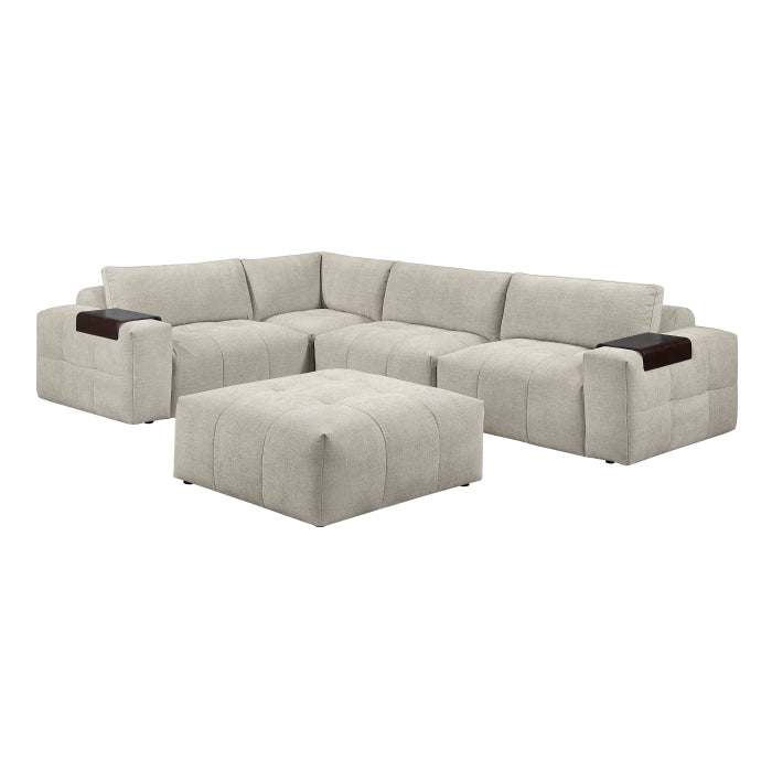 9155TP*51L1ROT (5)5-Piece Modular Sectional with Ottoman - 9155TP*51L1ROT