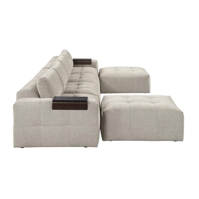 9155TP*61L1R2OT (6)6-Piece Modular Sectional with Two Ottomans - 9155TP*61L1R2OT