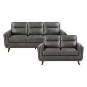 9169DGY*2 2pc Set: Sofa, Love - 9169DGY*2