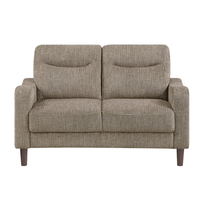 9180BRW*2 2pc Set: Sofa, Love - 9180BRW*2