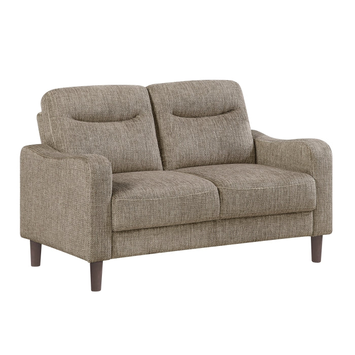 9180BRW*2 2pc Set: Sofa, Love - 9180BRW*2