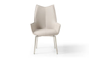 9188 Table With 1218 Swivel Grey Taupe Chairs Set - Gate FurnitureDining Room Set
