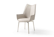 9188 Table with 1218 swivel grey taupe chairs SET - p12723
