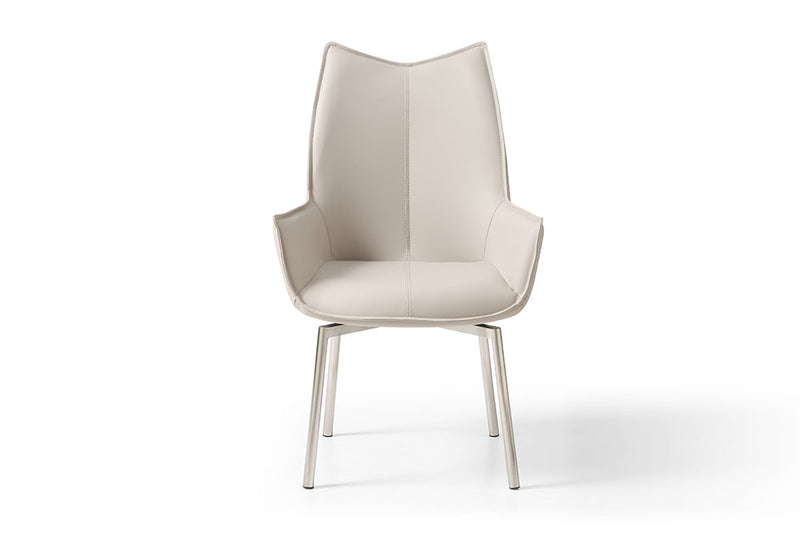 9188 Table with 1218 swivel grey taupe chairs SET - p12723
