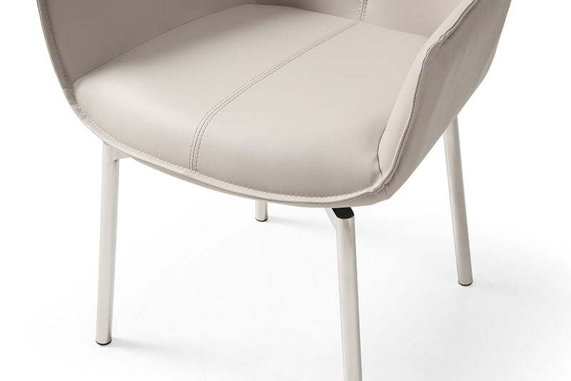 9188 Table with 1218 swivel grey taupe chairs SET - p12723