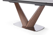 9188 Table with 1218 swivel grey taupe chairs SET - p12723