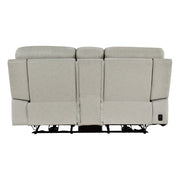 9199TPE-2PWH Power Double Reclining Love Seat with Power Headrest and Center Console - 9199TPE-2PWH