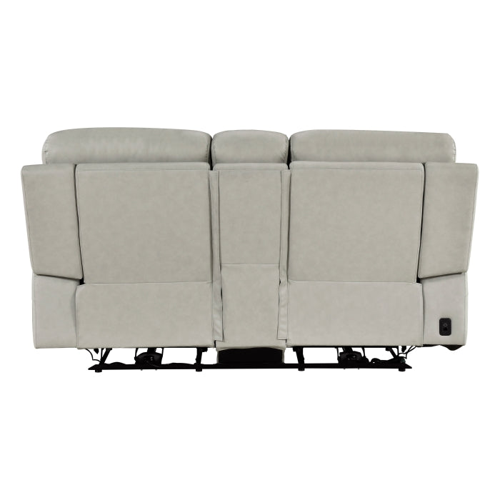 9199TPE-2PWH Power Double Reclining Love Seat with Power Headrest and Center Console - 9199TPE-2PWH