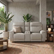 9199TPE-2PWH Power Double Reclining Love Seat with Power Headrest and Center Console - 9199TPE-2PWH