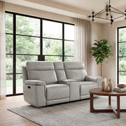 9199TPE-2PWH Power Double Reclining Love Seat with Power Headrest and Center Console - 9199TPE-2PWH