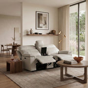 9199TPE-2PWH Power Double Reclining Love Seat with Power Headrest and Center Console - 9199TPE-2PWH