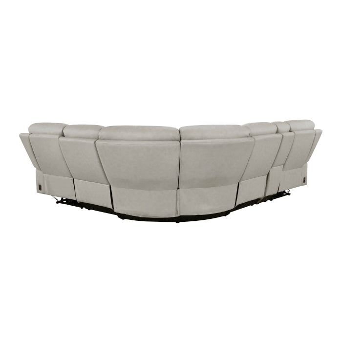 9199TPE*6LRRRPWH (6)6-Piece Modular Power Reclining Sectional with Power Headrests and Charging Ports - 9199TPE*6LRRRPWH