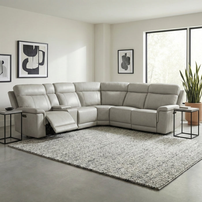 9199TPE*6LRRRPWH (6)6-Piece Modular Power Reclining Sectional with Power Headrests and Charging Ports - 9199TPE*6LRRRPWH