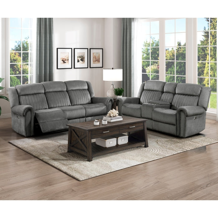 9204CC-2PW Power Double Reclining Love Seat with Center Console - 9204CC-2PW
