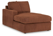Modmax 6-Piece LAF Chaise Sectional with Ottoman and Storage Console in Spice from Ashley - Luna Furniture