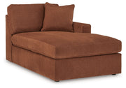 Modmax 6-Piece RAF Chaise Sectional with Ottoman and Storage Console in Spice from Ashley - Luna Furniture