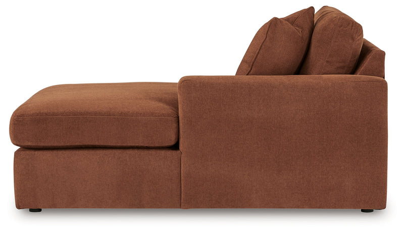 Modmax 6-Piece RAF Chaise Sectional with Ottoman and Storage Console in Spice from Ashley - Luna Furniture