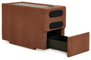 Modmax Spice 6-Piece LAF Sectional with Ottoman and Console with Audio System from Ashley - Luna Furniture