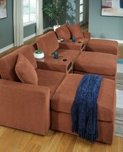 Modmax 5-Piece Sectional with Ottoman in Spice from Ashley - Luna Furniture