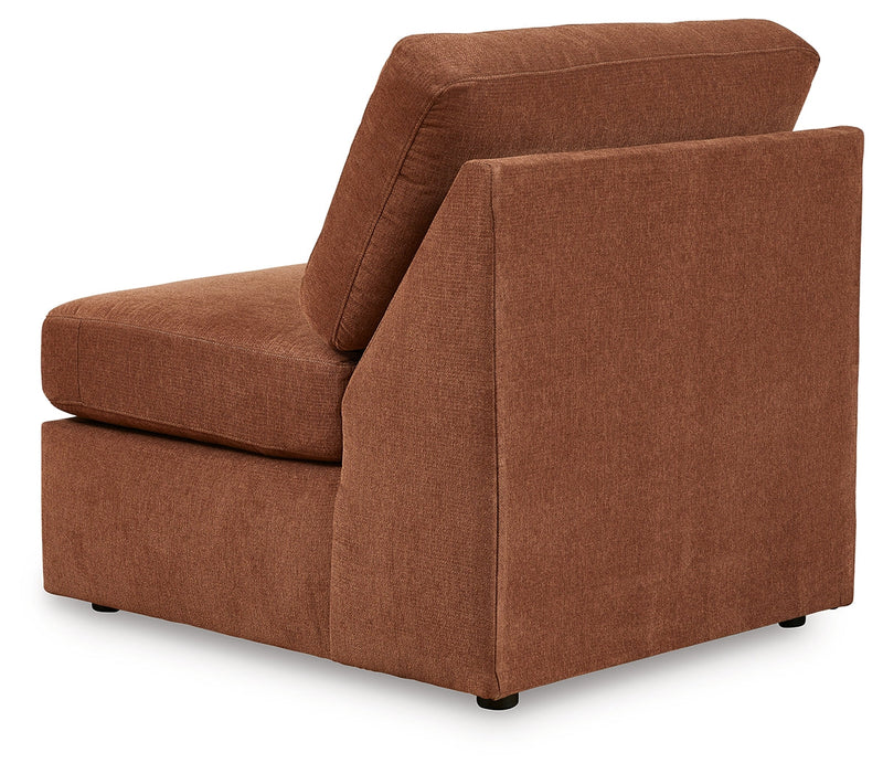 Modmax 6-Piece RAF Chaise Sectional with Ottoman and Storage Console in Spice from Ashley - Luna Furniture