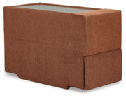 Modmax 6-Piece RAF Chaise Sectional with Ottoman and Storage Console in Spice from Ashley - Luna Furniture