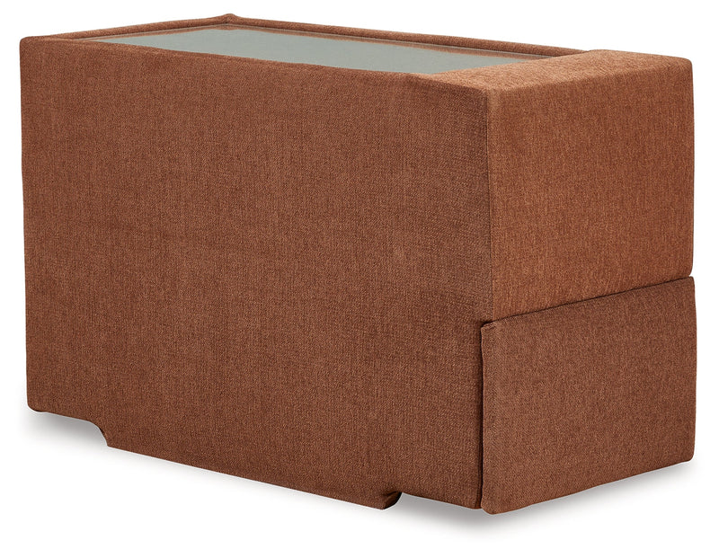 Modmax 6-Piece RAF Chaise Sectional with Ottoman and Storage Console in Spice from Ashley - Luna Furniture