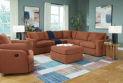 Modmax 5-Piece Sectional with Swivel Glider Recliner in Spice from Ashley - Luna Furniture