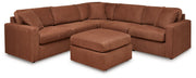 Modmax 5-Piece Sectional with Ottoman in Spice from Ashley - Luna Furniture