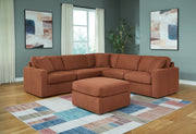 Modmax 5-Piece Sectional with Ottoman in Spice from Ashley - Luna Furniture