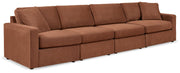 Modmax 4-Piece Sectional with 2 Ottomans in Spice from Ashley - Luna Furniture
