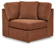 Modmax 6-Piece RAF Chaise Sectional with Ottoman and Storage Console in Spice from Ashley - Luna Furniture