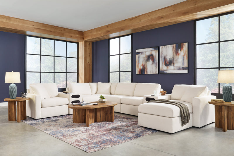 Modmax Oyster 6-Piece Sectional with Console with Audio System and Ottoman from Ashley - Luna Furniture