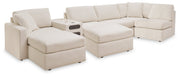 Modmax Oyster 6-Piece Sectional with Console with Audio System and Ottoman from Ashley - Luna Furniture